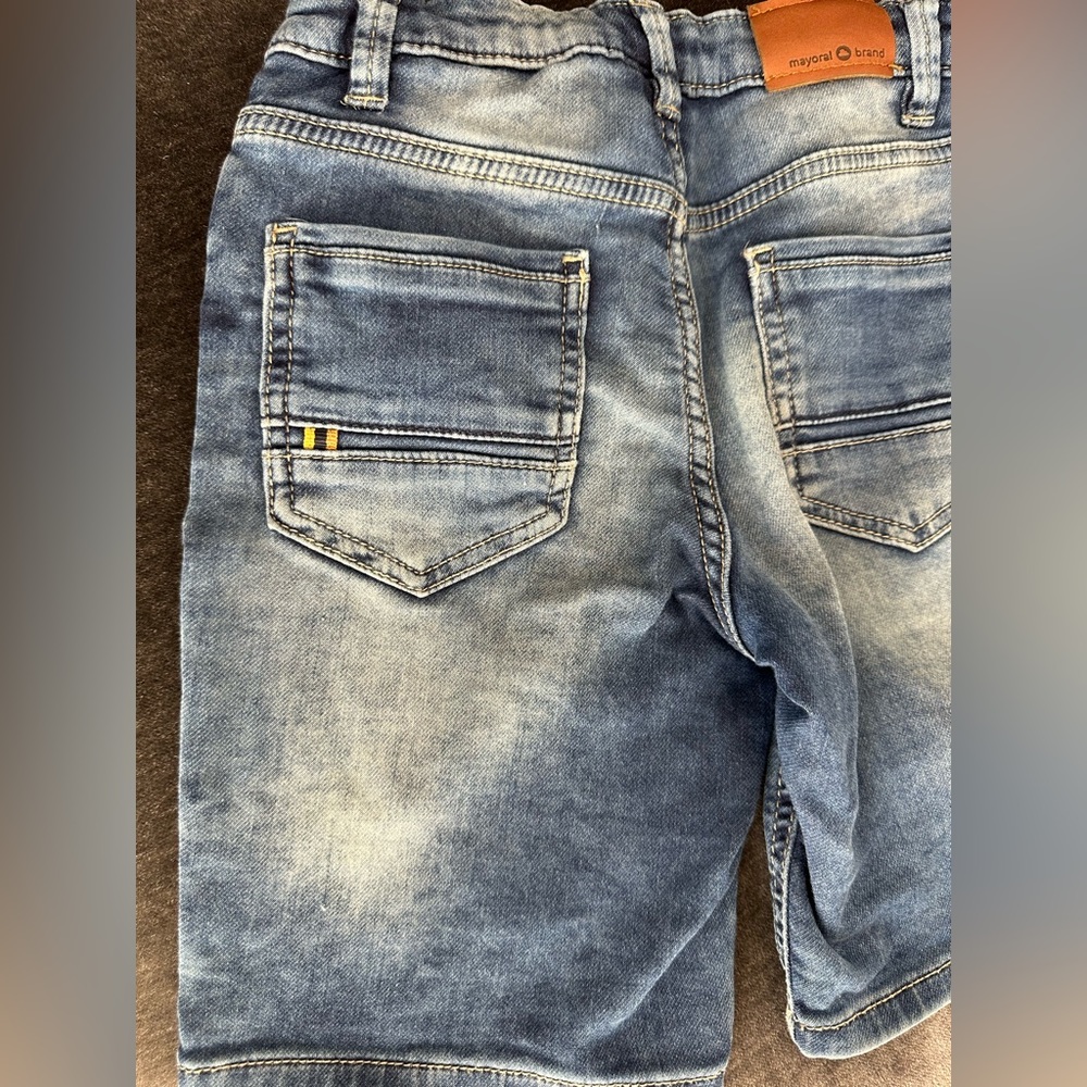 Mayoral Boys Jeans Denim Shorts Size 7 or 122cm Designed in Spain - Picture 8 of 10